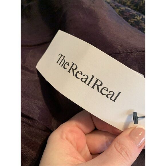 Christian Dior Authentic Black Purple Wool Long Sleeve Blazer Jacket 10 Medium - Picture 9 of 9